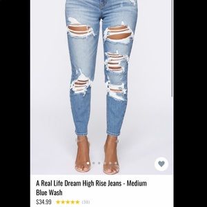FashionNova “ A Real Life Dream “ jeans